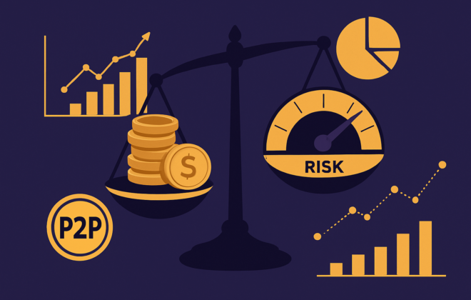 Ilustração sobre rentabilidade e risco no P2P lending